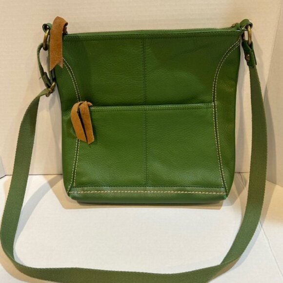 Vintage The Sak Green Leather Crossbody - Picture 11 of 16